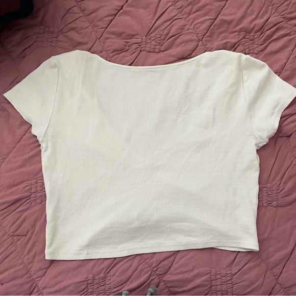 OFF WHITE/CREAM PACSUN CROP TOP - Picture 4 of 5